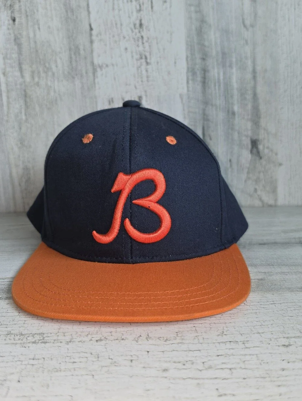 Chicago Bears Kids Snapback Hat NFL Navy Orange Retro B Pennant Football Cap